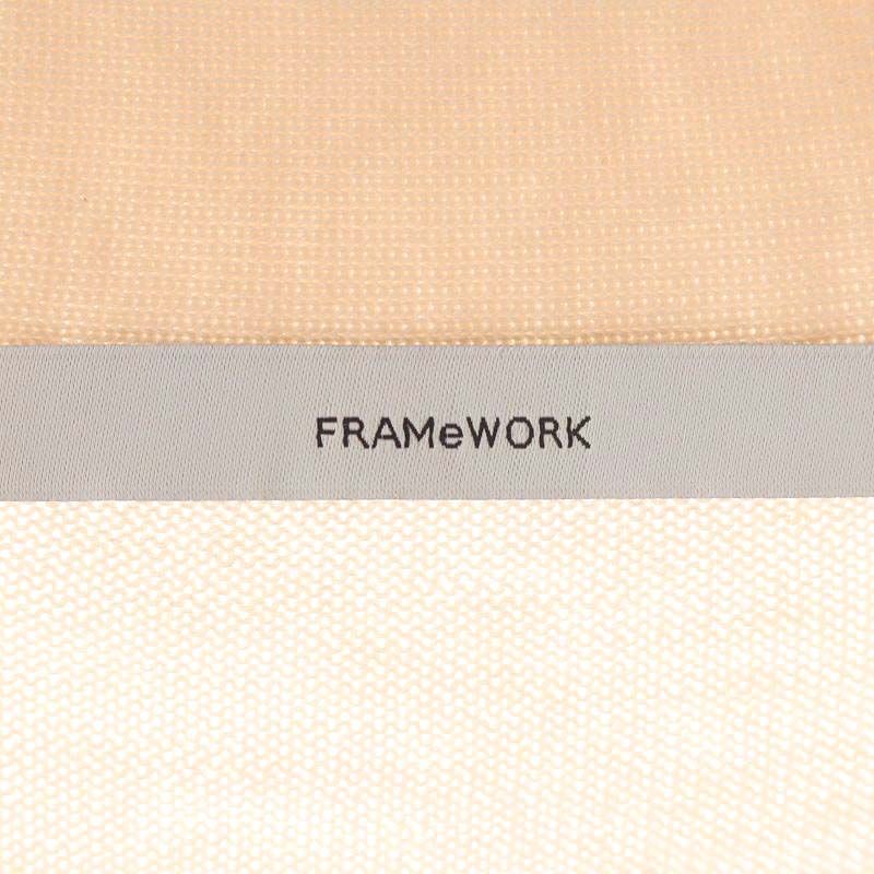  framework Framework V neck big cardigan knitted long sleeve Drop shoulder pink beige /ES #OS lady's 