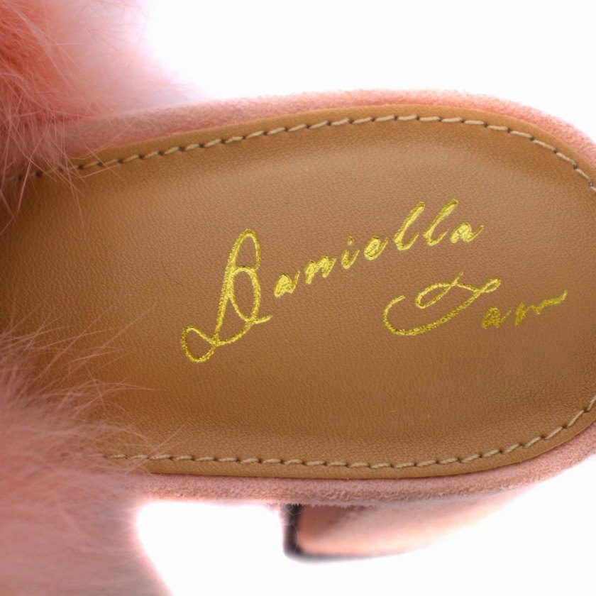 ... и ... Daniella & GEMMA  мех ...  сандалии  ... ключ  каблук   замша  35 22.5cm  розовый   женский 
