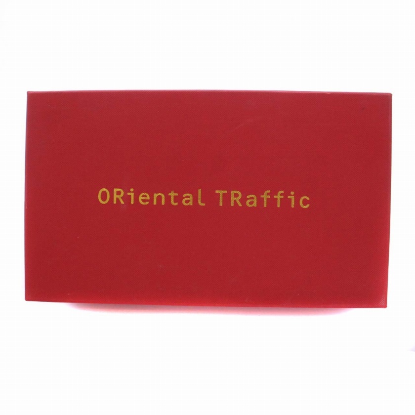 オリエンタルトラフィック ORIENTAL TRAFFIC バックルモチーフサンダル チャンキーヒール スエード 23cm-23.5cm 赤 レディース_画像9