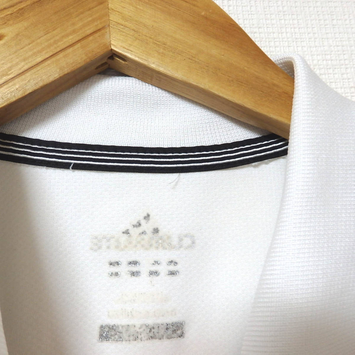 【送料無料】アディダススポーツポロシャツ、ハーフパンツセット/　白　メンズ　L-Oサイズ　adidas_画像4