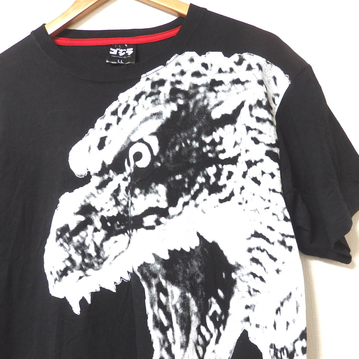 【送料無料】ゴジラTシャツ/LLサイズ ビックプリント 東宝 特撮映画怪獣 美品