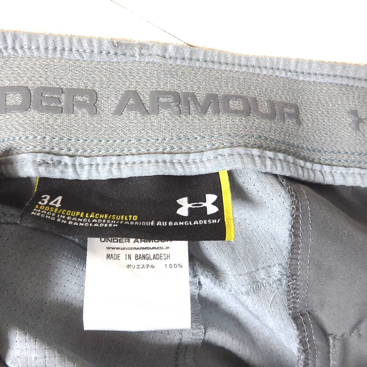 【送料無料】アンダーアーマーハーフパンツ/ゴルフ　やや汚れあり　サイズ３４　UNDER ARMOUR_画像6