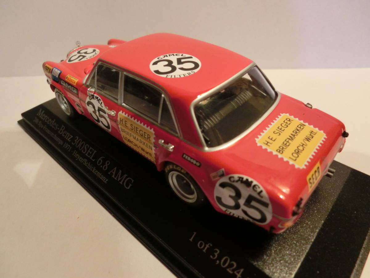 PMA製 1/43　Mercedes-Benz　300　SEL　6.8　AMG　＃35　24ｈ　スパ　19721　＊美品　＊送料510円～　メルセデスベンツ　_画像8