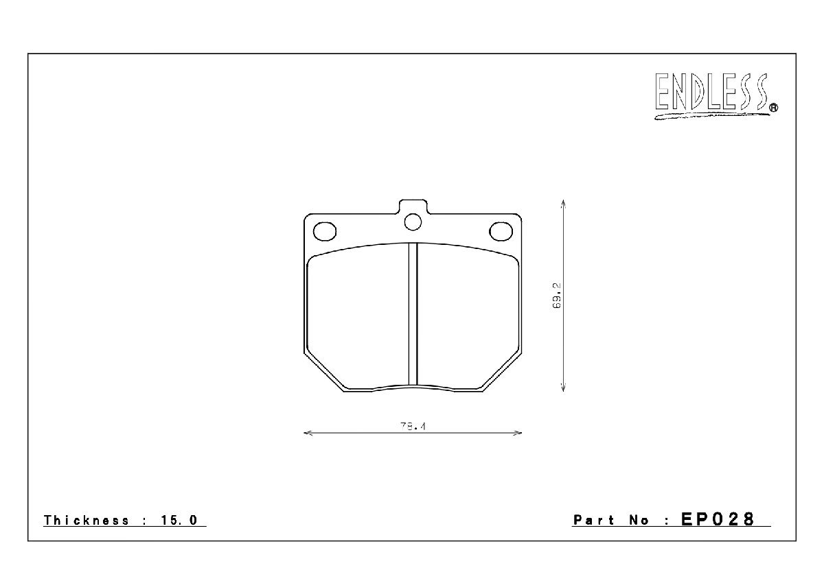 エンドレス ブレーキパッド SSY フロント左右セット ニッサン セドリック・グロリア EP028 送料無料_画像2