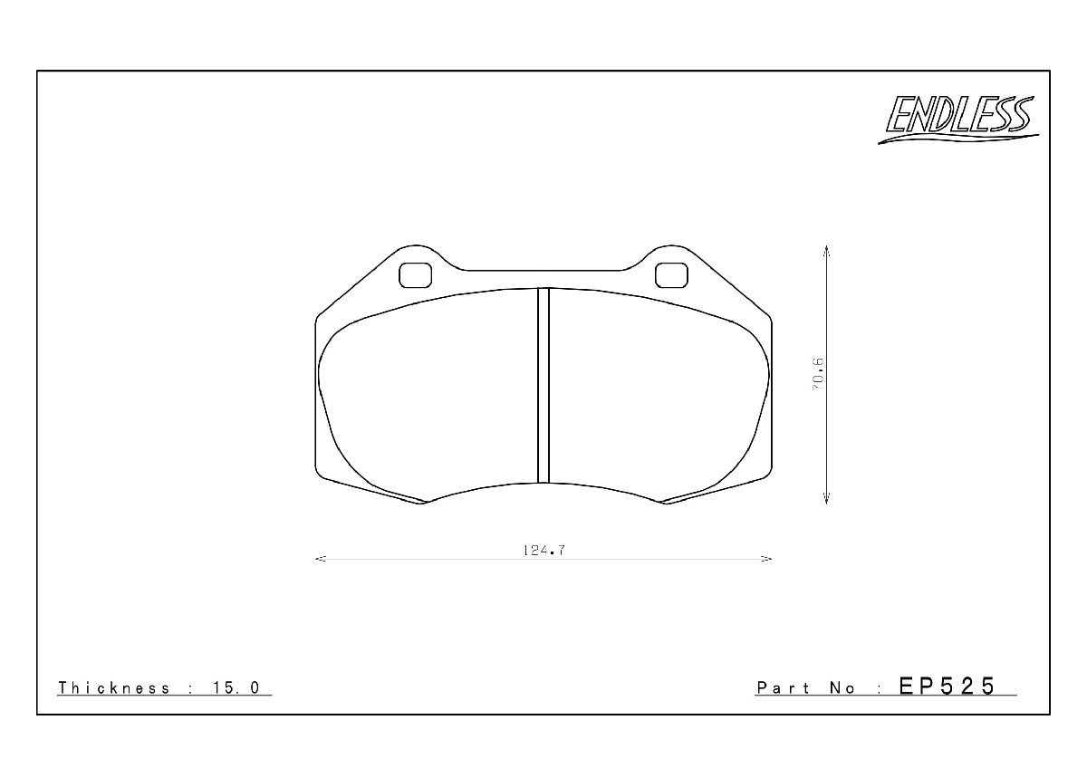 エンドレス ブレーキパッド MX72 フロント左右セット マツダ ロードスター・ユーノス ロードスター EP525 送料無料の画像2