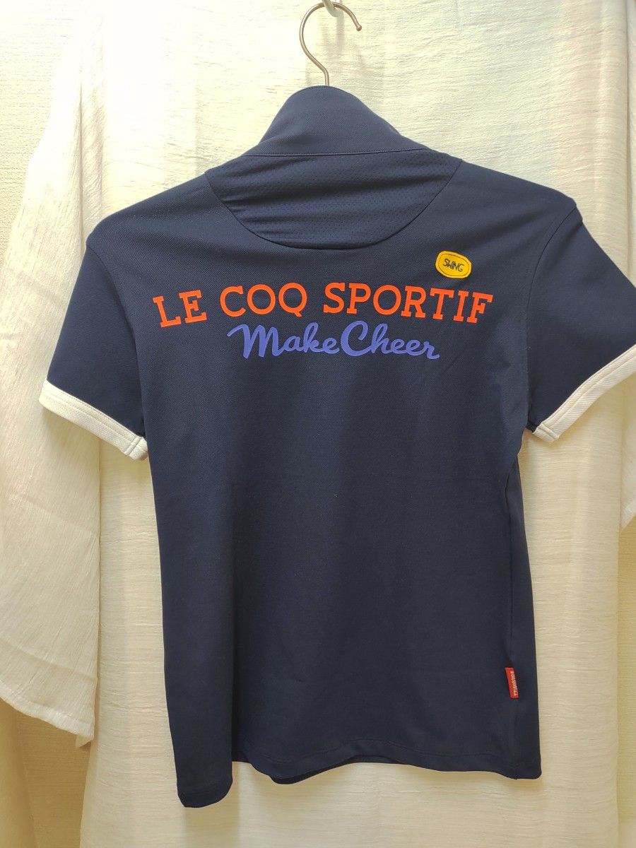 le coq GOLF レディース  半袖シャツ バックPTハーフジップシャツ