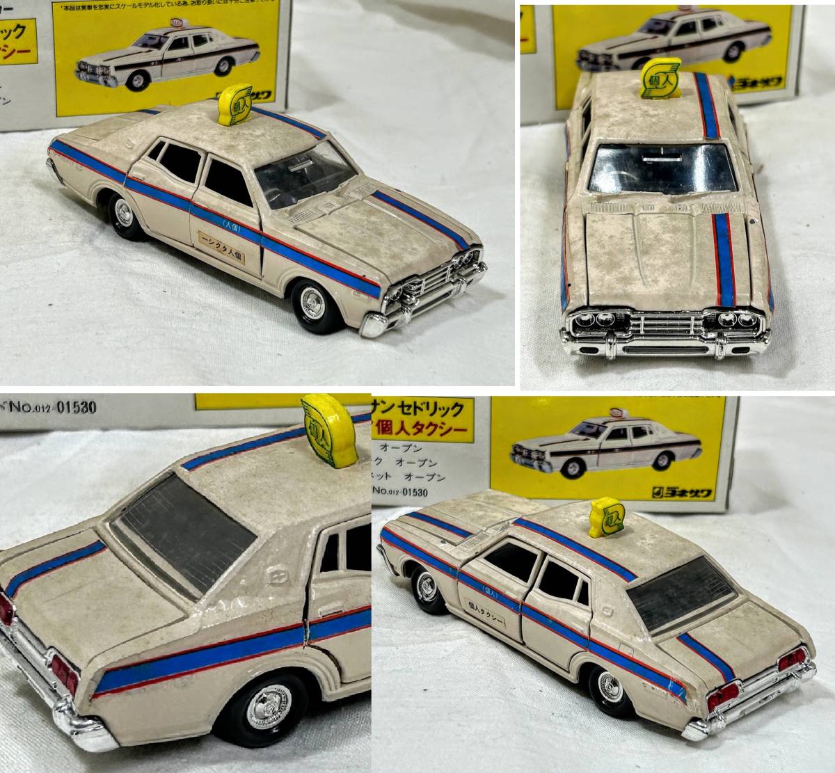  rare that time thing made in Japan Yonezawa toy / Yonezawa Dipet Diapet P-60 Nissan Cedric 4-door private person taxi 1/40 original box used collection storage present condition goods 