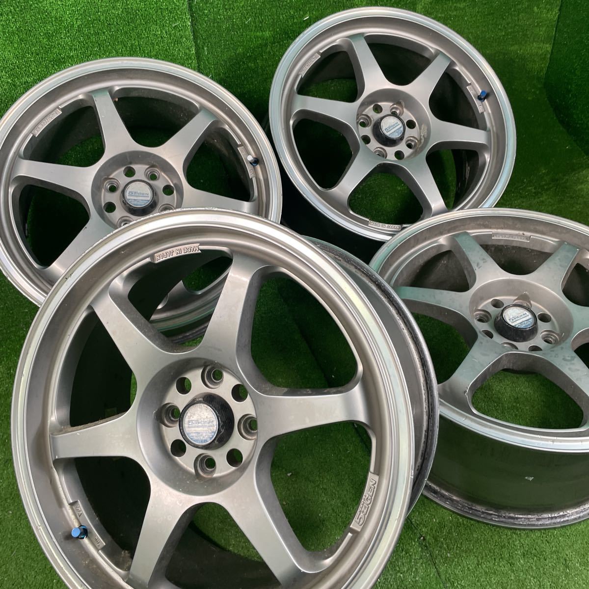 788.5 ZIGEN ProRecer 17×7.5J +43 100 4穴 4本 5次元 プロレーサー アルミホイール シビック ロードスター フィット アクア ヴィッツ_画像10