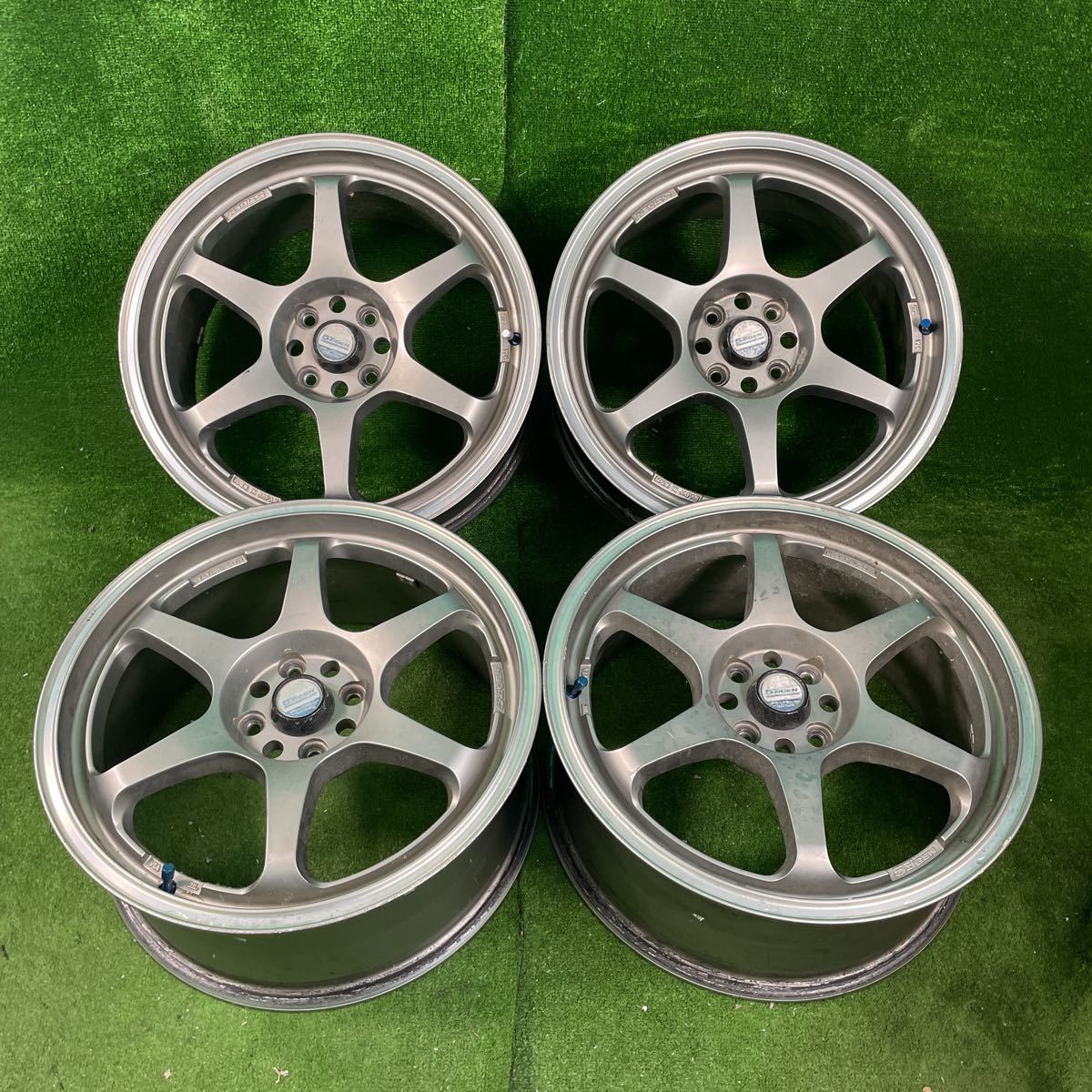 788.5 ZIGEN ProRecer 17×7.5J +43 100 4穴 4本 5次元 プロレーサー アルミホイール シビック ロードスター フィット アクア ヴィッツ_画像1