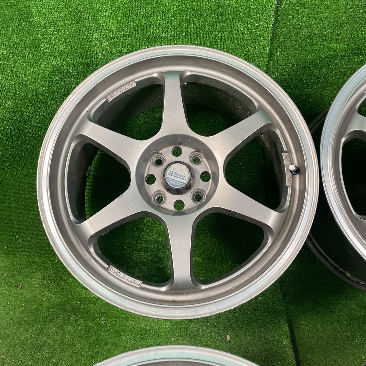 788.5 ZIGEN ProRecer 17×7.5J +43 100 4穴 4本 5次元 プロレーサー アルミホイール シビック ロードスター フィット アクア ヴィッツ_画像3