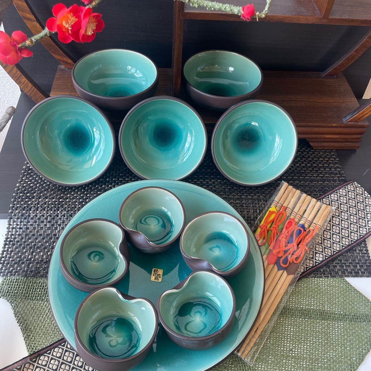 新品 民芸陶器 貫入 お皿・鉢・箸セット 和食器|Yahoo!フリマ(旧