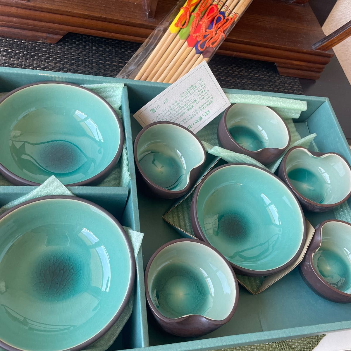 新品 民芸陶器 貫入 お皿・鉢・箸セット 和食器|Yahoo!フリマ(旧