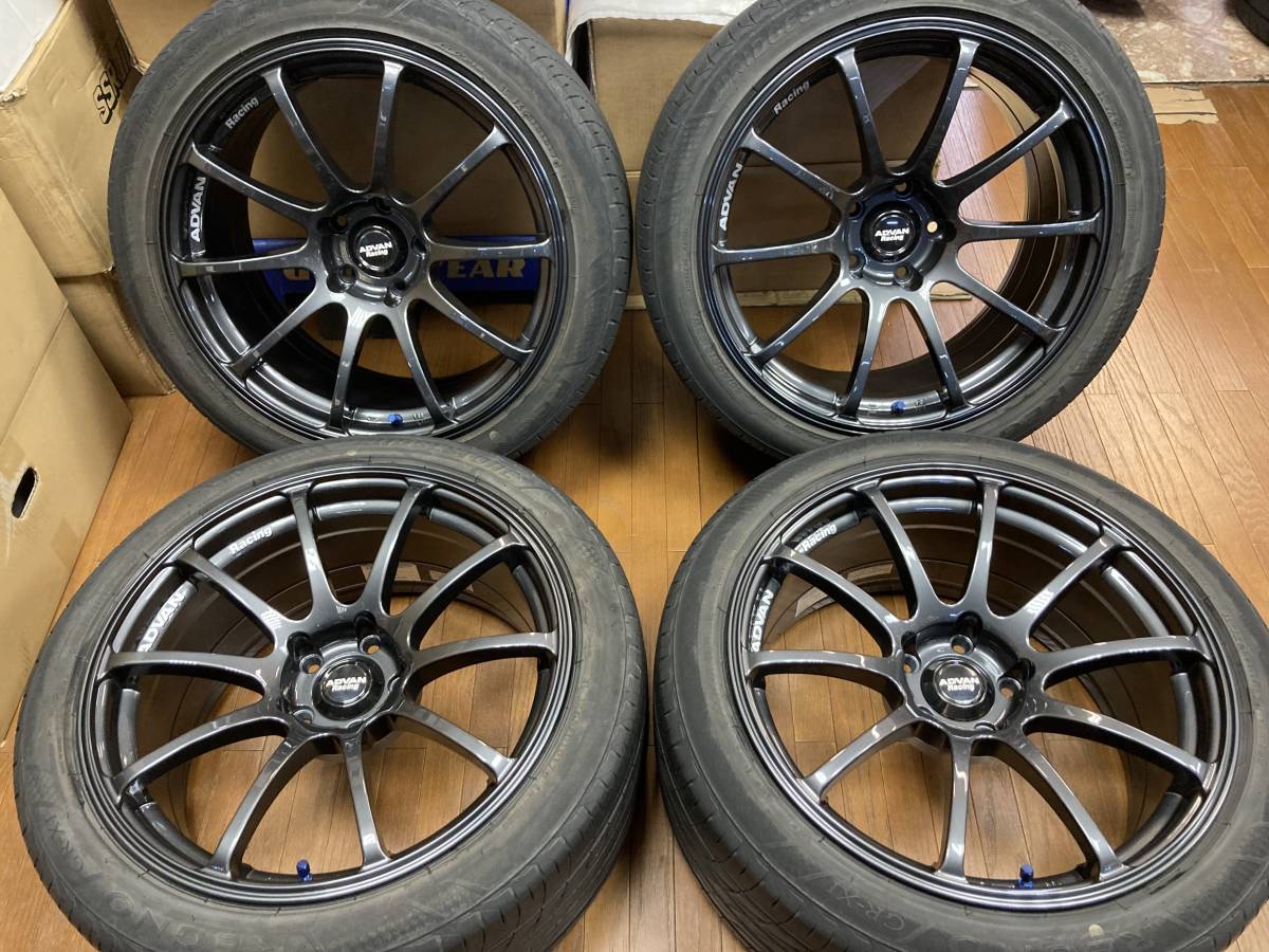 ◆美品◆YOKOHAMA ヨコハマ アドバンRS 18インチ◆9J+29 5H114.3◆ブリヂストン レグノ GRXI 245/40R18 2017年製造 ランエボ 等◆_画像1