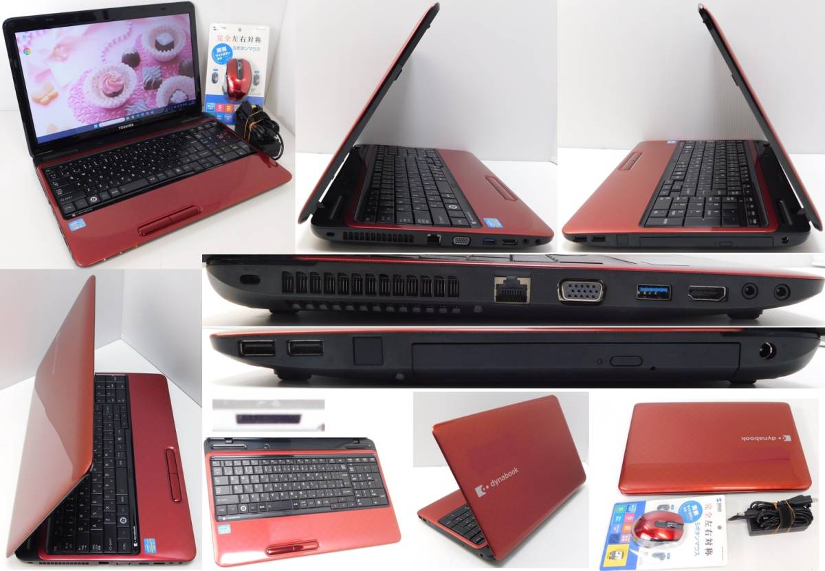 独特な店 □No40718GT:赤色□windows11□Corei5-2430M□SSD:256GB