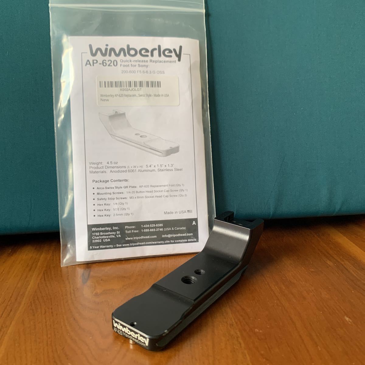 送料無料】 AP-620 Wimberley 交換用レンズフット OSS用 アルカスイス