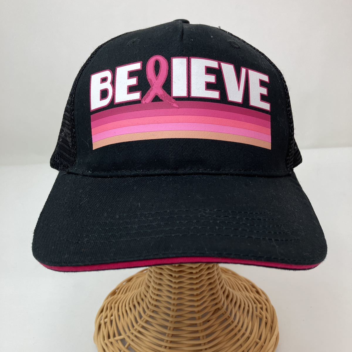 新品 タグ付き SUPPORT the CURE サポートザキュア 帽子 キャップ cap フリーサイズ FREE 黒 ブラック メッシュ カジュアル スポーツ_画像2