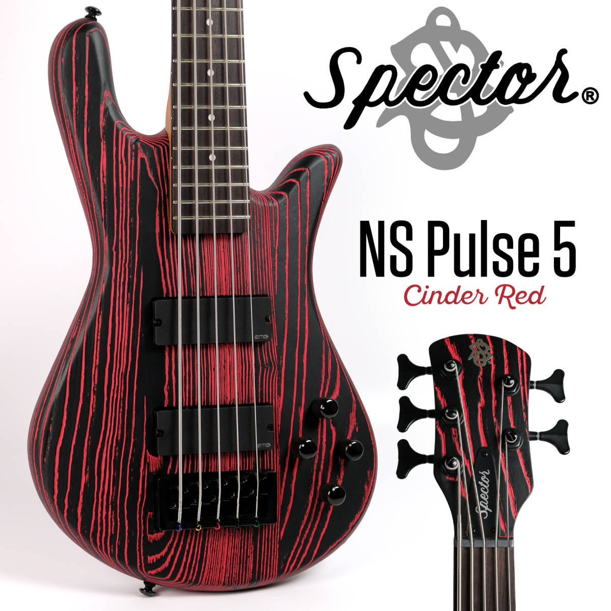Spector NS PULSE 5 Cinder Red 5弦ベース_画像1