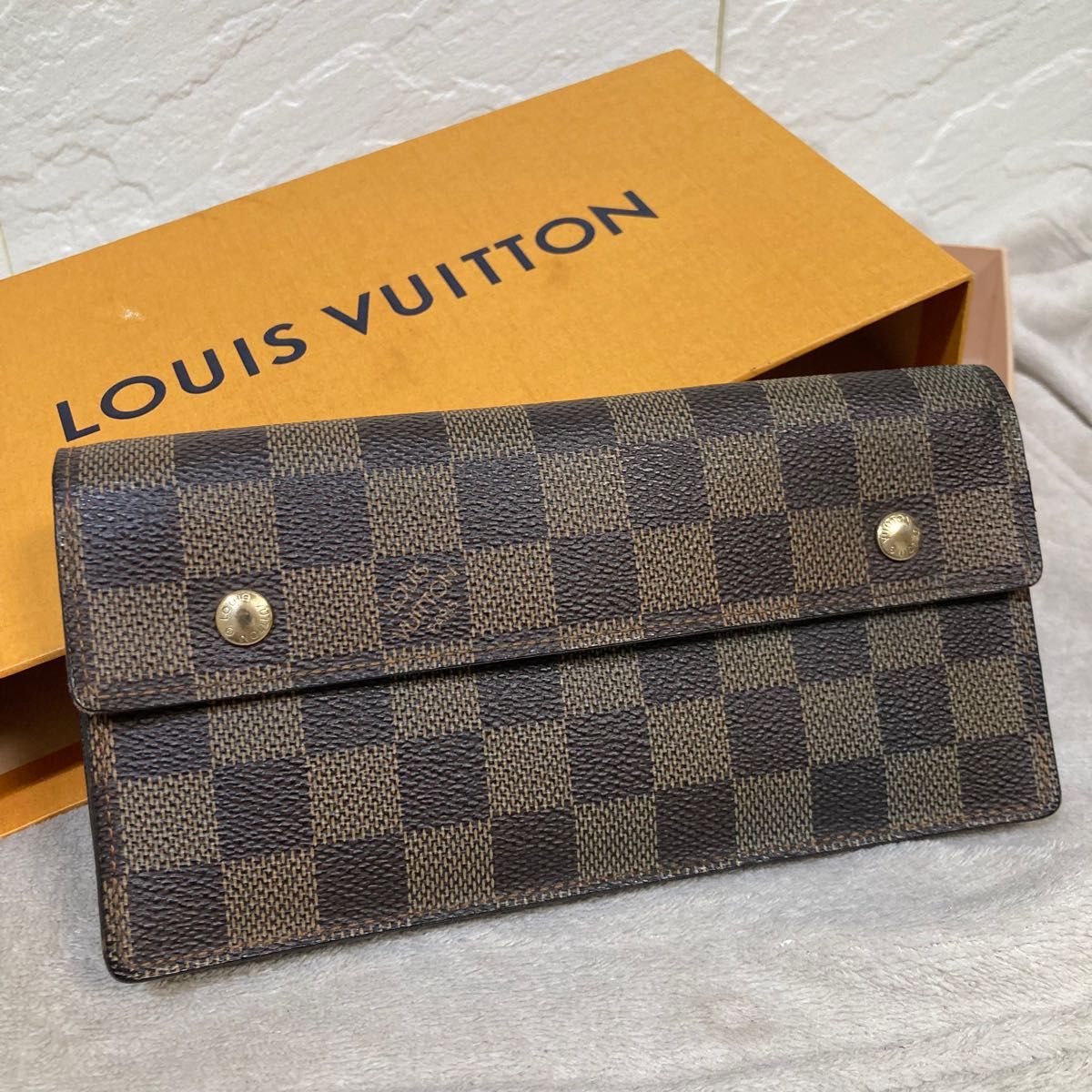 LOUIS VUITTON ルイヴィトンダミエ 長財布 二つ折り 小銭入れ