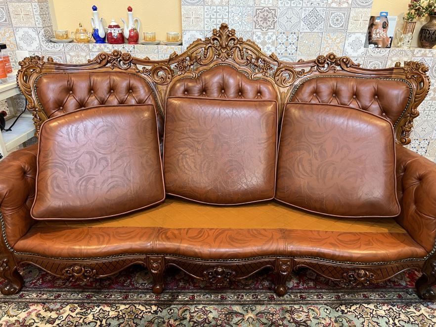  gorgeous reception 4 point set Cesta - field sofa high class furniture ro here form Italy made tree carving equipment ornament Vintage [ Saitama receipt limitation (pick up) ]