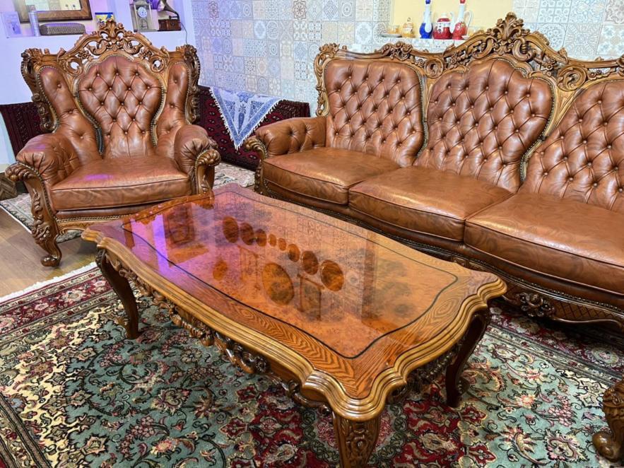  gorgeous reception 4 point set Cesta - field sofa high class furniture ro here form Italy made tree carving equipment ornament Vintage [ Saitama receipt limitation (pick up) ]