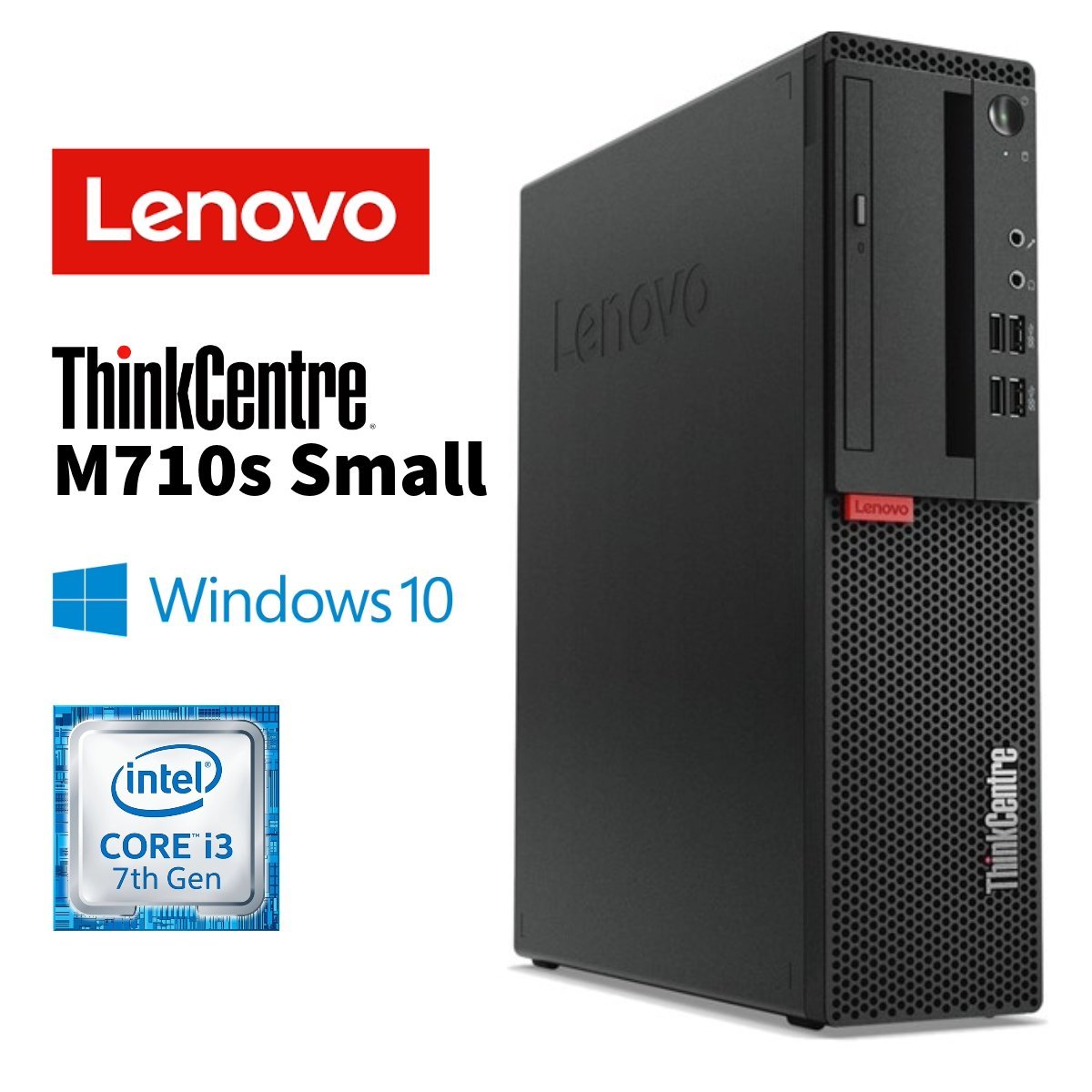 【Lenovo ThinkCentre M710e Small】Win10Pro / Core i3-7100 / HDD500GB / 8GB_画像1