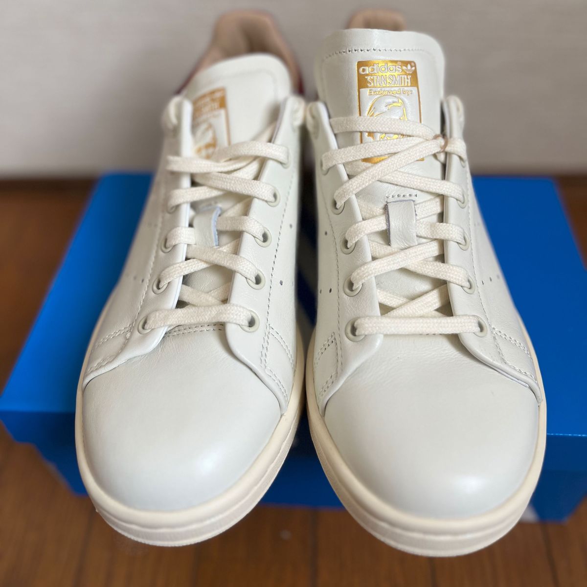 【新品】スタンスミス LUX STAN SMITH アディダス HQ6786 ホワイト レッド 23.0cm 天然皮革