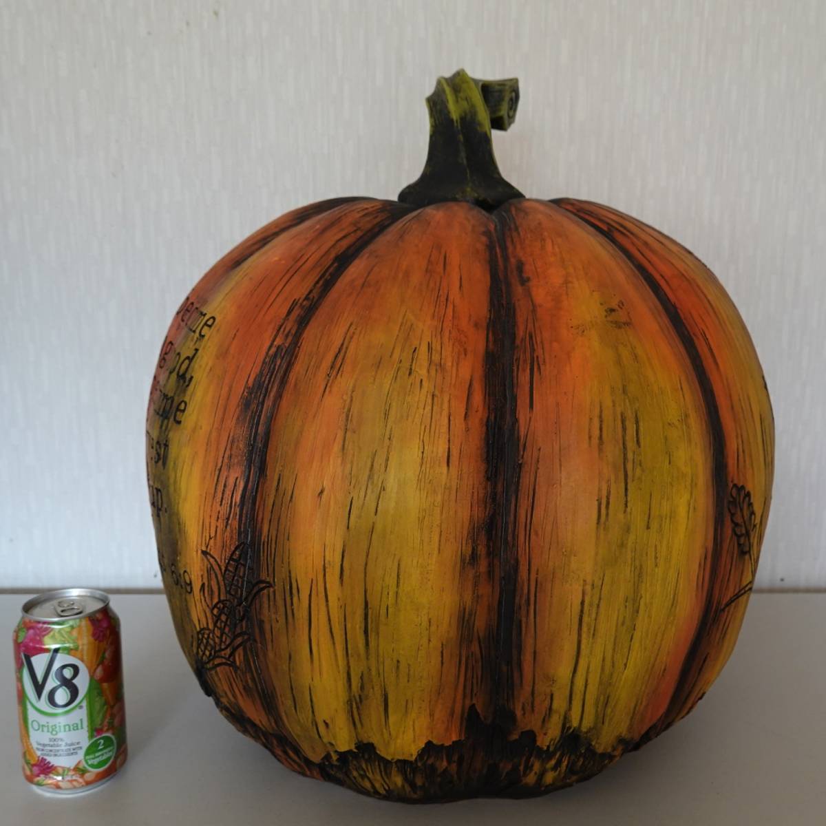 ( unused ) Halloween extra-large pumpkin ornament gardening objet d'art 