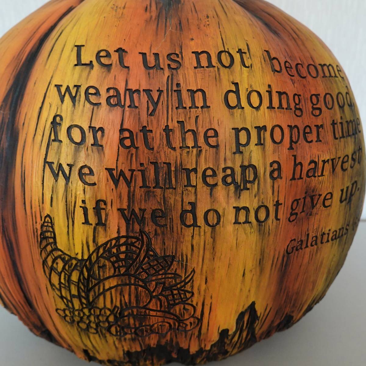 ( unused ) Halloween extra-large pumpkin ornament gardening objet d'art 