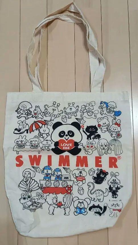 SWIMMER トートバッグ A4収納 ショルダー コットン ノベルティの画像1