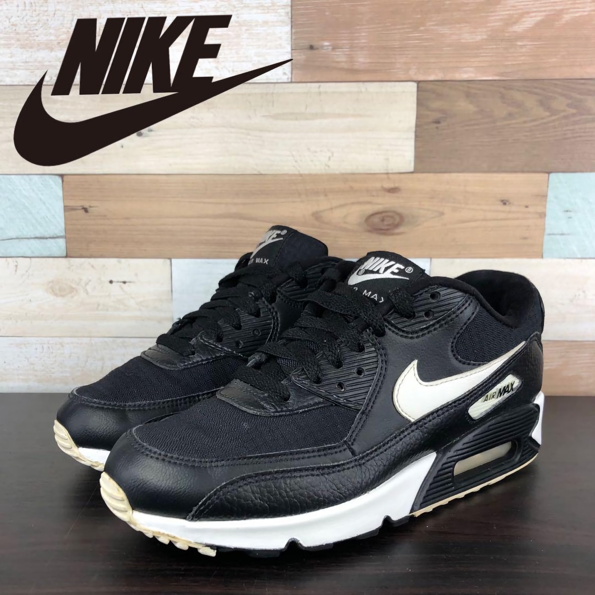 NIKE AIR MAX 90 ナイキ エア マックス 90 2 ブラック 黒 ホワイト 白 L02941 325213-060 23.5cm