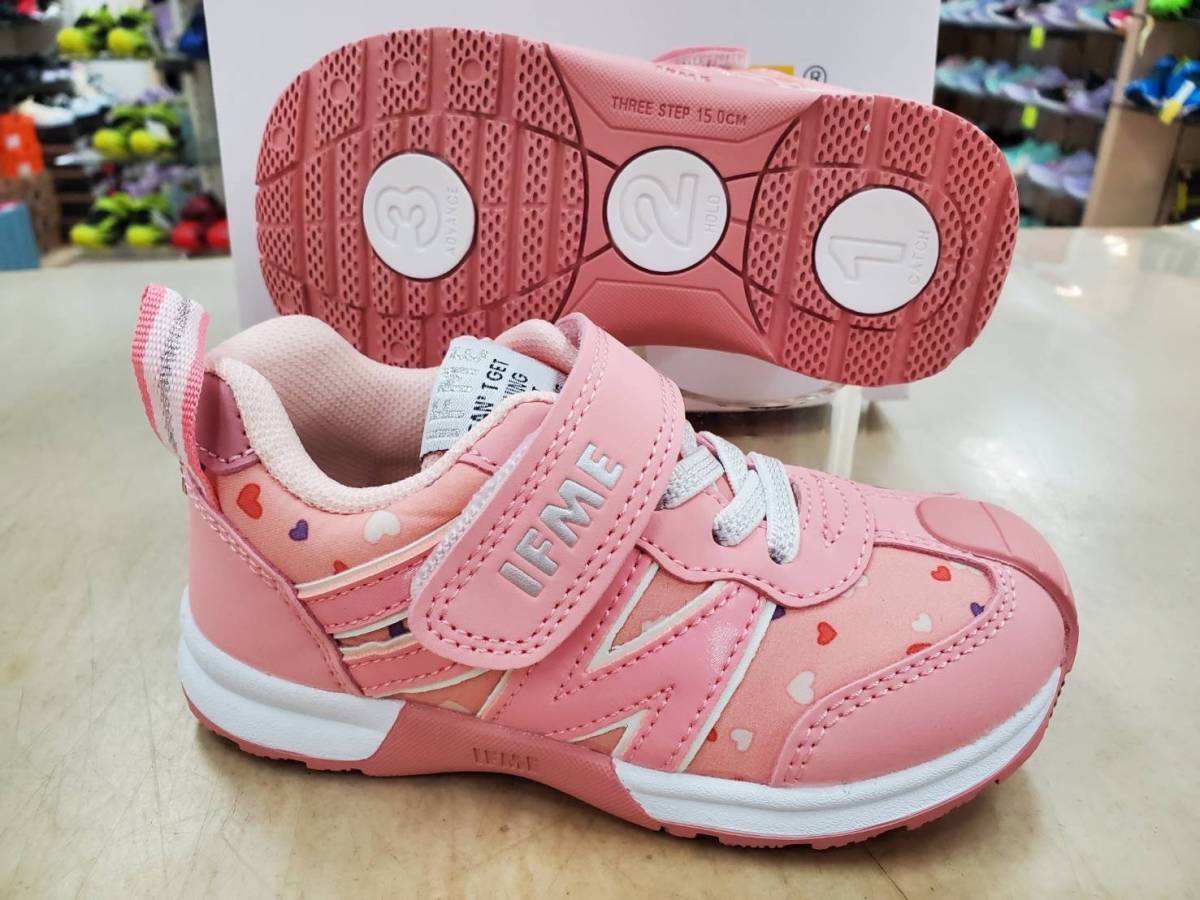 新品即決15.0cm★IFMEイフミー 30-3811 キッズ ジュニア カジュアルスニーカー★女の子 運動靴 安心安全 23年新商品♪人気モデル ハート柄