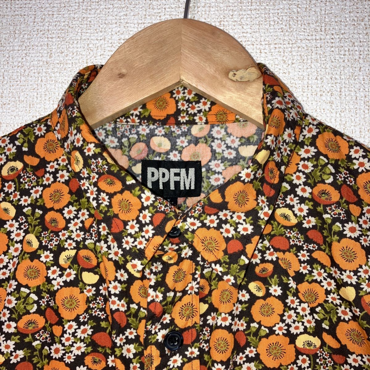 PPFM メンズ　半袖シャツ　花柄