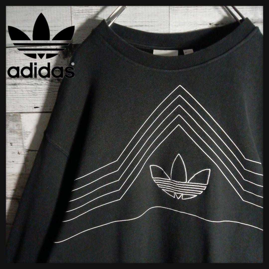 激レア】adidas☆パーカー M 刺繍ロゴ トレフォイル-