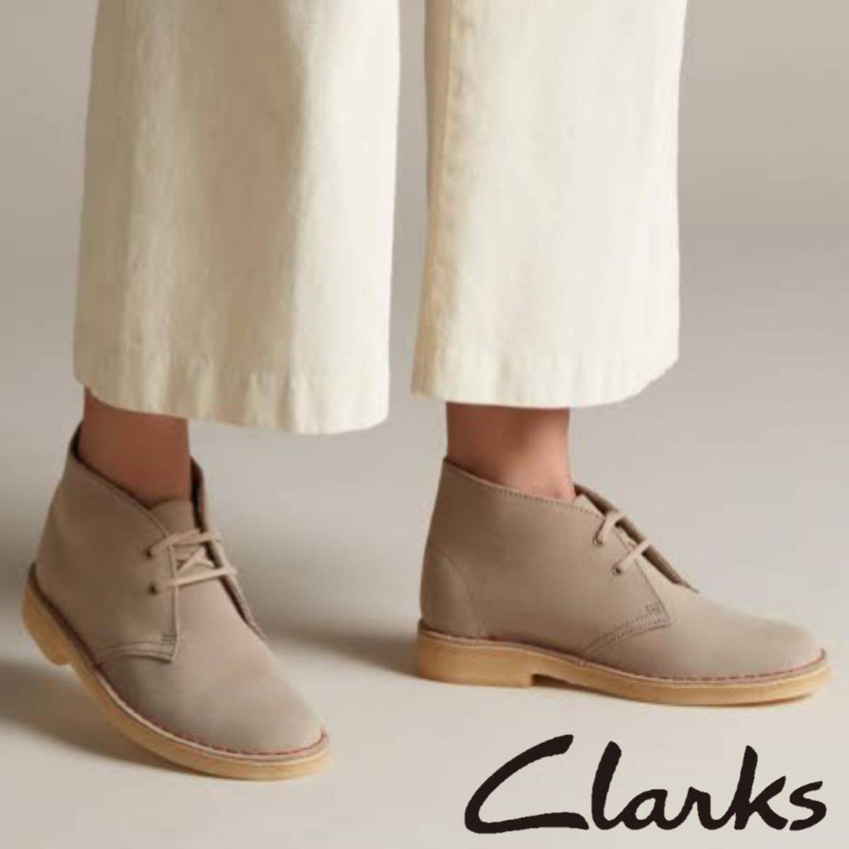 Clarks クラークス Desert Boot デザートブーツ チャッカブーツ スエード レザー 本革 靴　22cm 3 Sand Suede サンド　ベージュ
