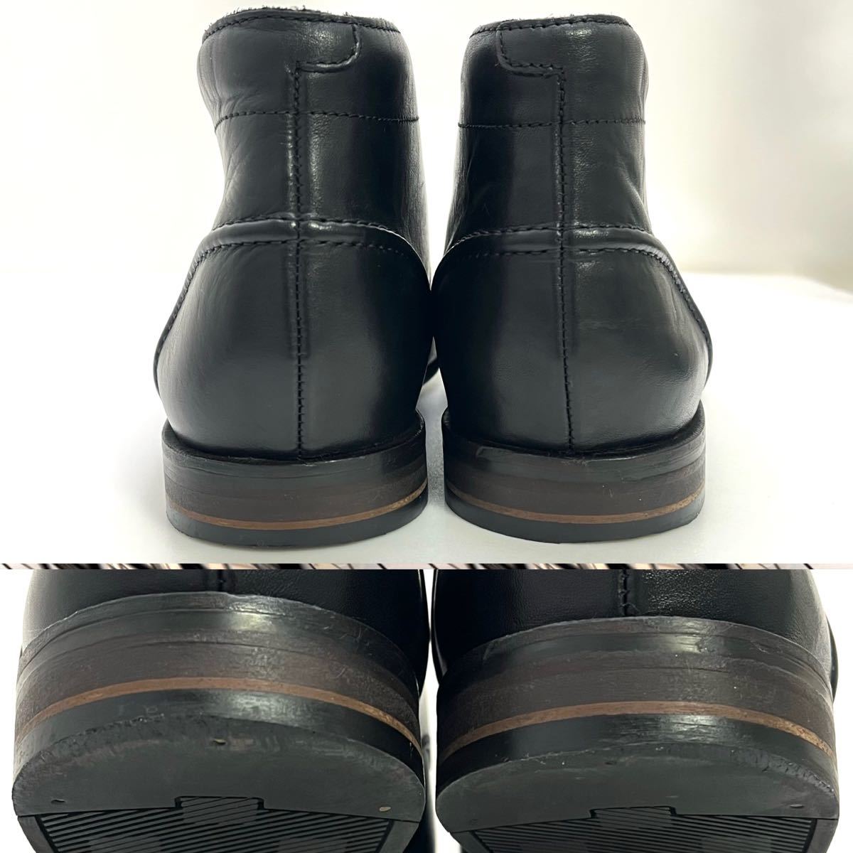 Clarks クラークス Glide Chukka グライドチャッカ レザー 本革 靴 チャッカブーツ ブーツ 41 25.5cm ブラック 黒
