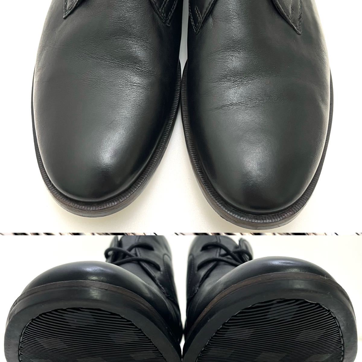 Clarks クラークス Glide Chukka グライドチャッカ レザー 本革 靴 チャッカブーツ ブーツ 41 25.5cm ブラック 黒