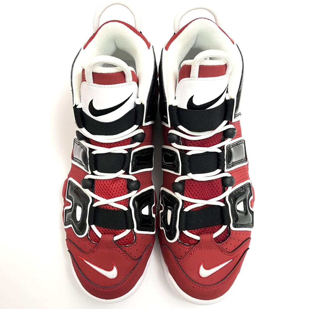 NIKE ナイキ AIR MORE UPTEMPO (GS) VARSITY RED/WHITE-BLACK エア モアアップテンポ バーシティ レッド ハイカット スニーカー 靴　28cm_画像2