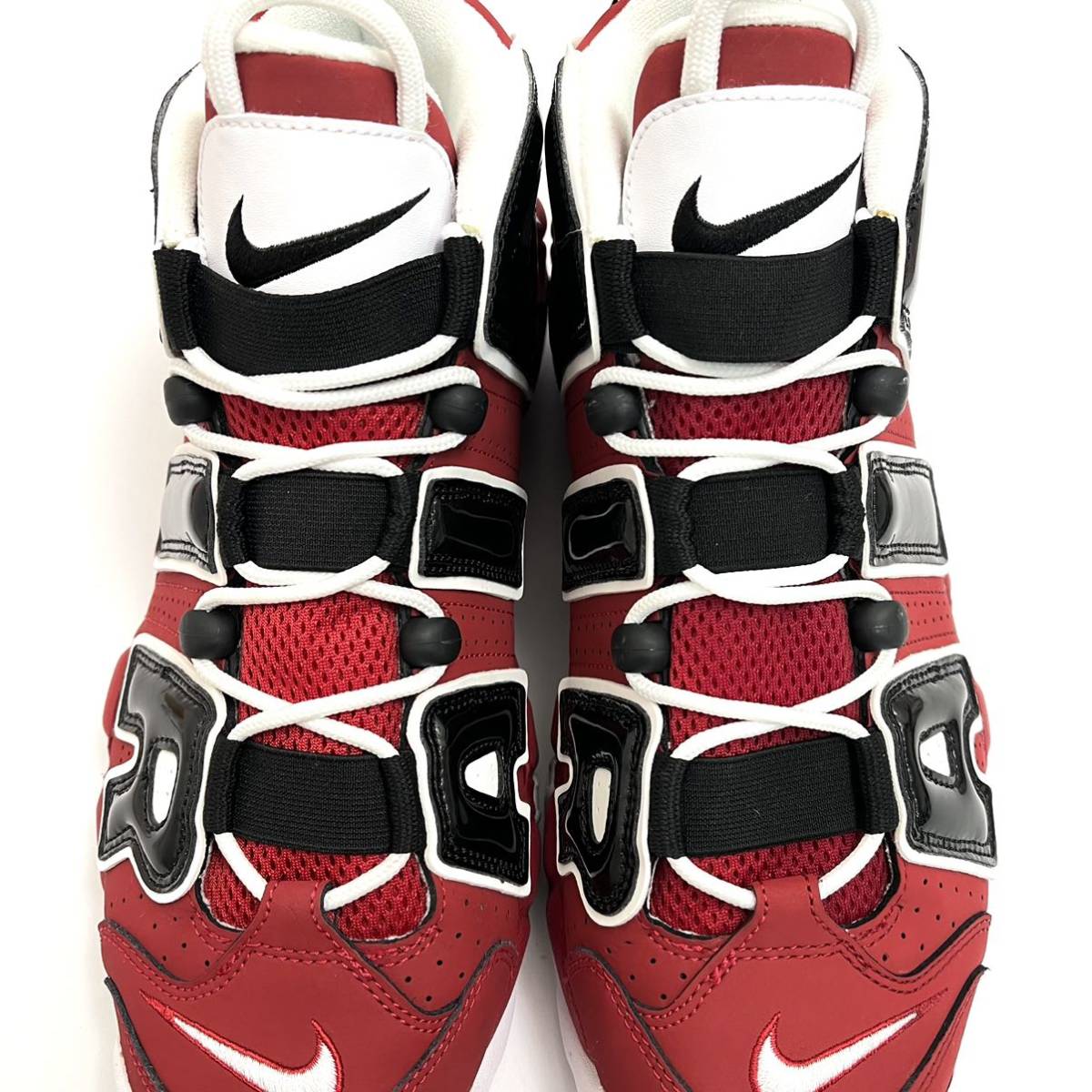 NIKE ナイキ AIR MORE UPTEMPO (GS) VARSITY RED/WHITE-BLACK エア モアアップテンポ バーシティ レッド ハイカット スニーカー 靴　28cm_画像3