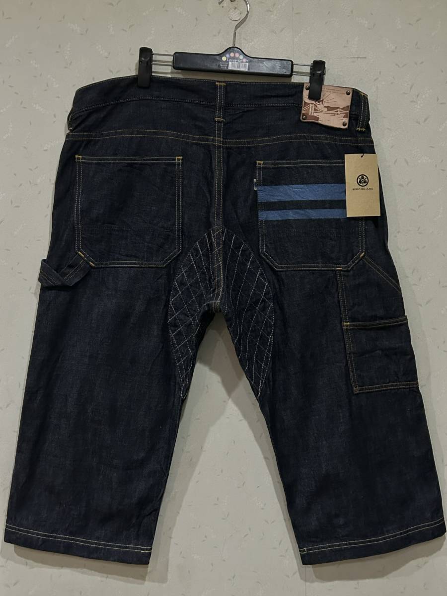 ※桃太郎ジーンズ MOMOTAROJEANS 出陣 P128EN ダイヤキルト ハーフ ショート ペインター デニムパンツ 日本製 大きいサイズ 36 BJBC.I