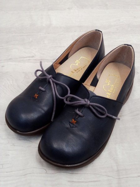 sh1297 * free shipping new goods feel luckfi-ru rack lady's 23.0cm navy race up shoes switch low repulsion made in Japan light weight shoes 