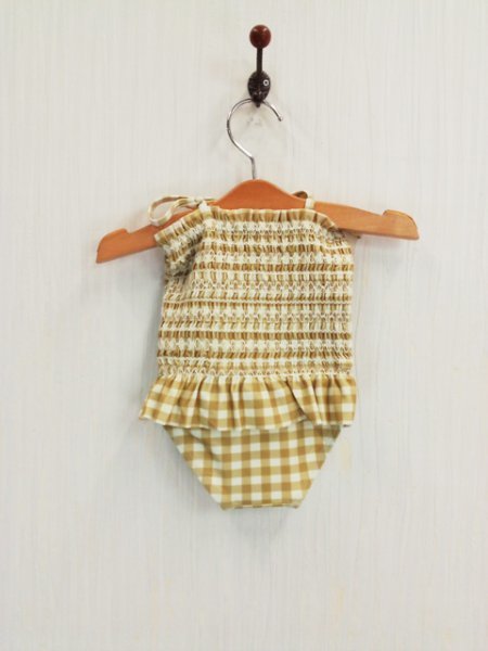 ap7740 0 free shipping new goods Rylee + Crulai Lee and Crew baby One-piece swimsuit 6-12M 70cm corresponding khaki silver chewing gum elasticity UV cut 