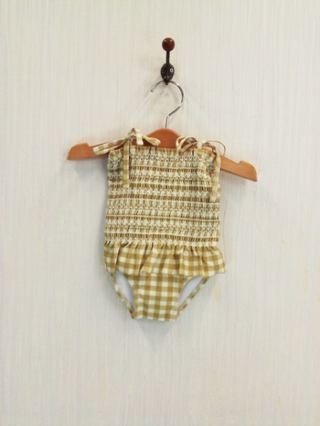 ap7740 0 free shipping new goods Rylee + Crulai Lee and Crew baby One-piece swimsuit 6-12M 70cm corresponding khaki silver chewing gum elasticity UV cut 