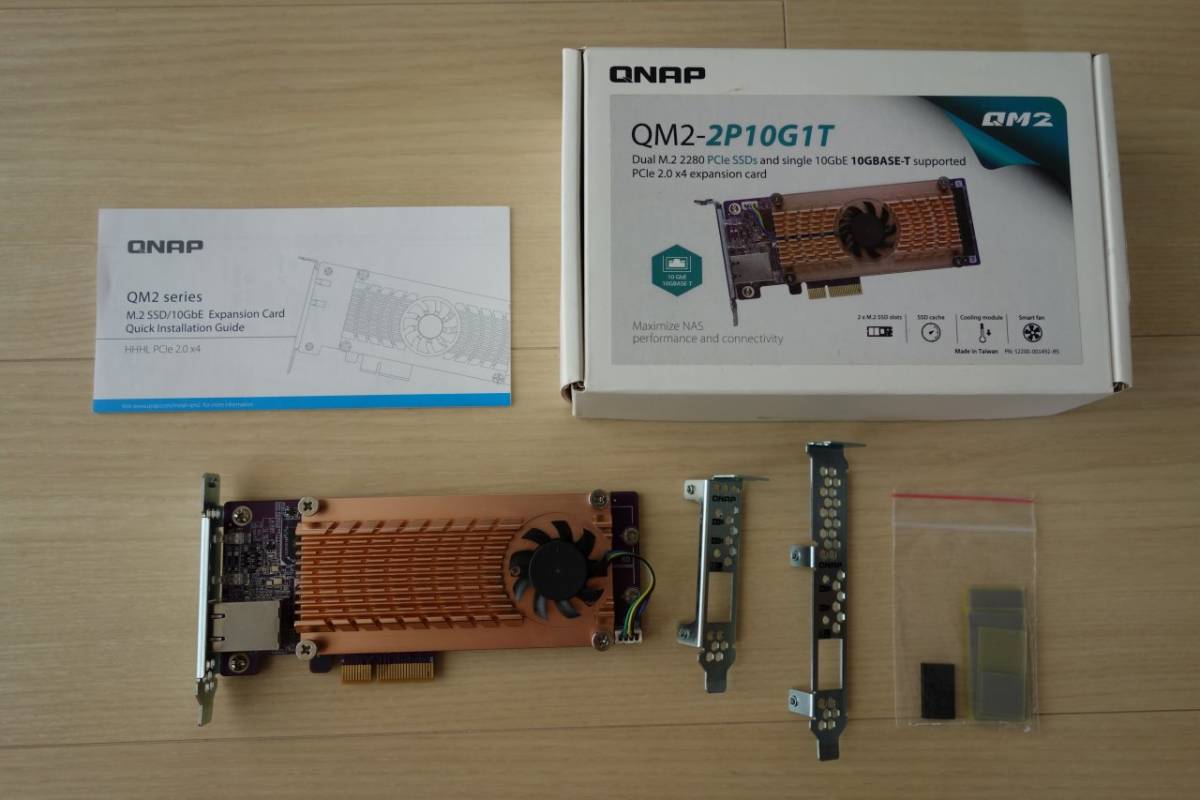 QNAP QM2-2P10G1T Dual M.2 2280 SATA SSD & single-port 10GbE expansion card 送料無料_画像1