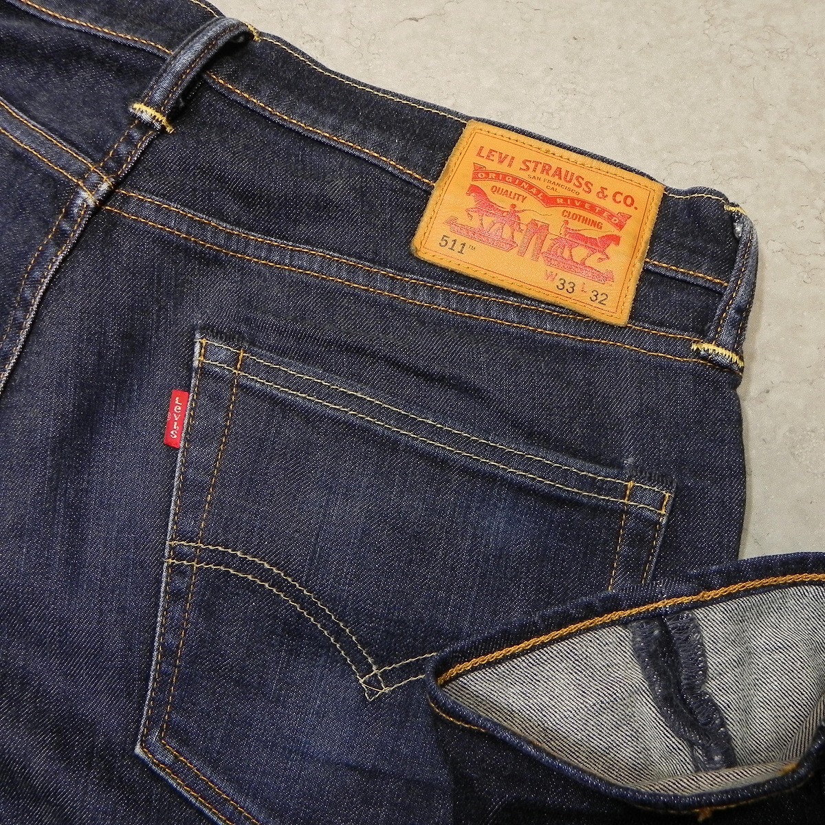 l72* color ...Levi\'s Levi's 511 slim jeans W33 * old clothes stretch Denim pants prompt decision *