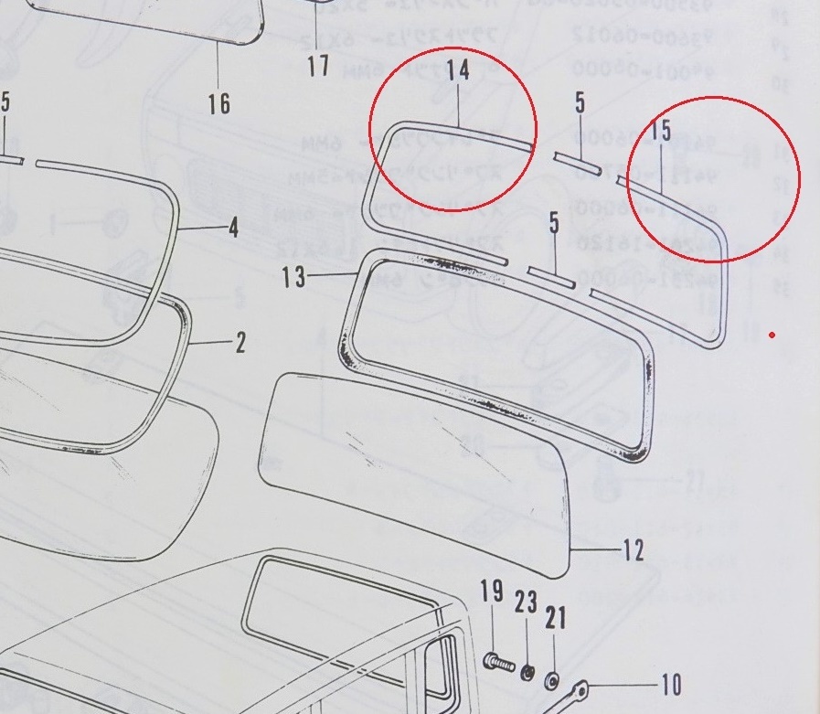 [ that time thing unused ] Honda original part life Step Wagon 360cc rear window molding left right |74802-648-910*74803-648-910 old car HONDA