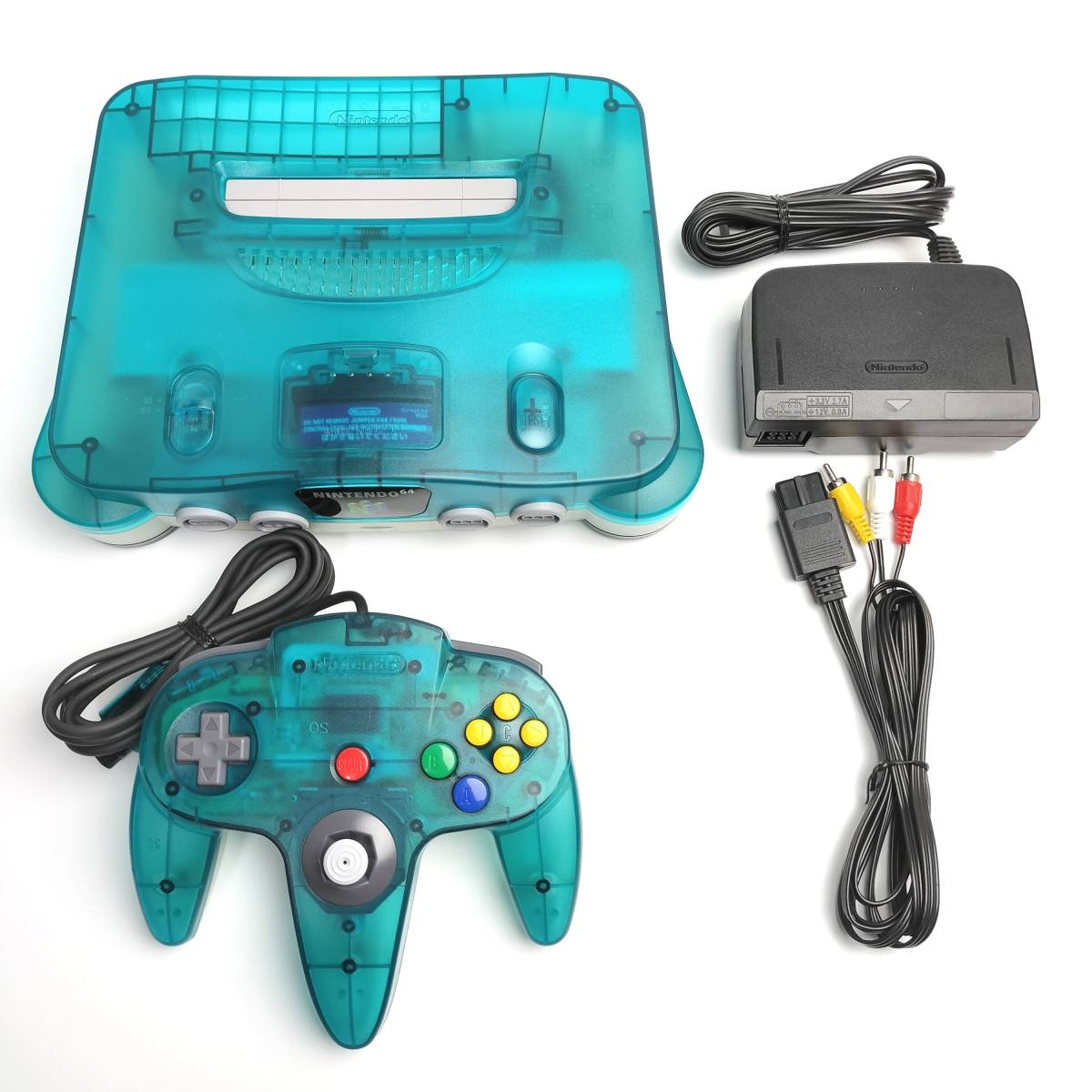 ★動作確認済み★ 人気カラー 送料無料!! 動作良好品 ニンテンドー64 クリアブルー Nintendo 64 ニンテンドウ64 任天堂 クリア ブルー