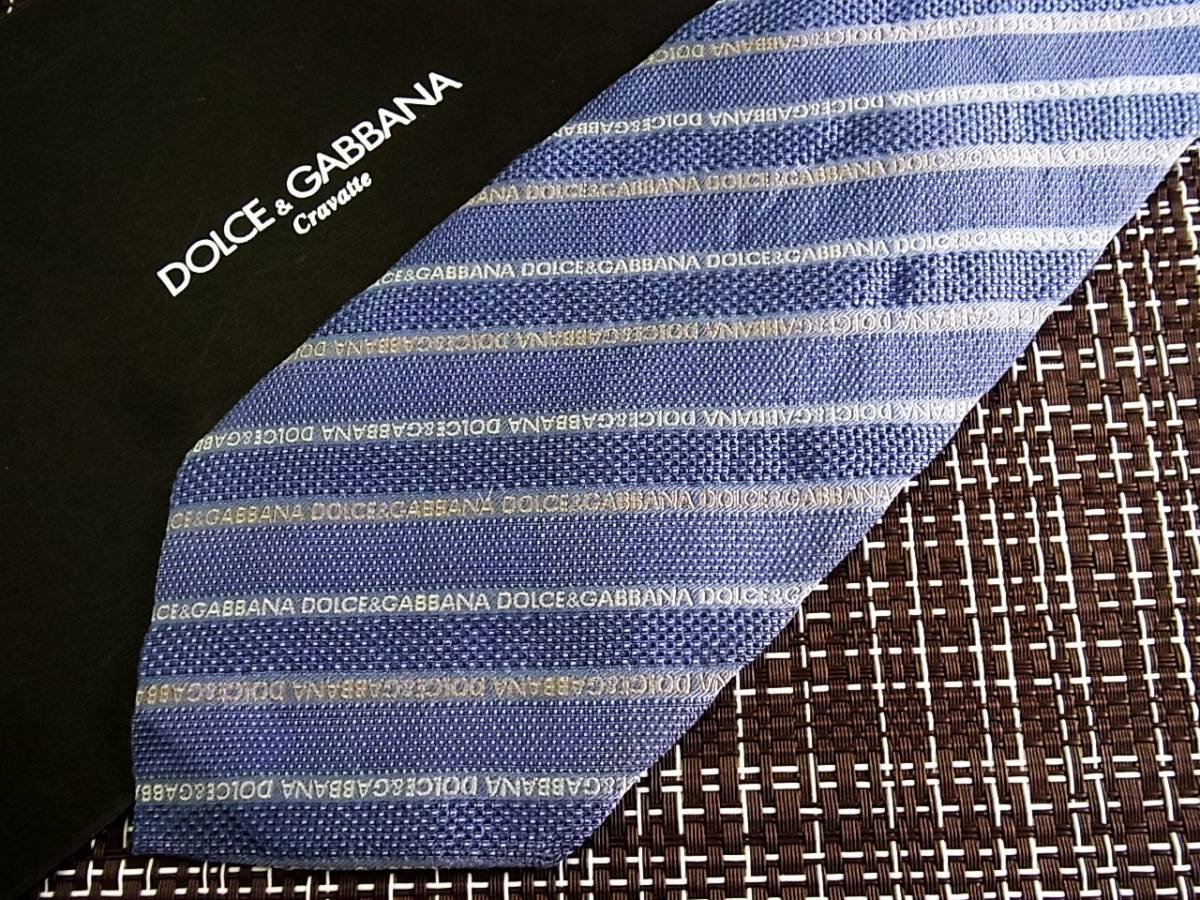 * condition average N*6472# Dolce & Gabbana [ total Logo ] necktie ( Dolce&Gabbana D&G)