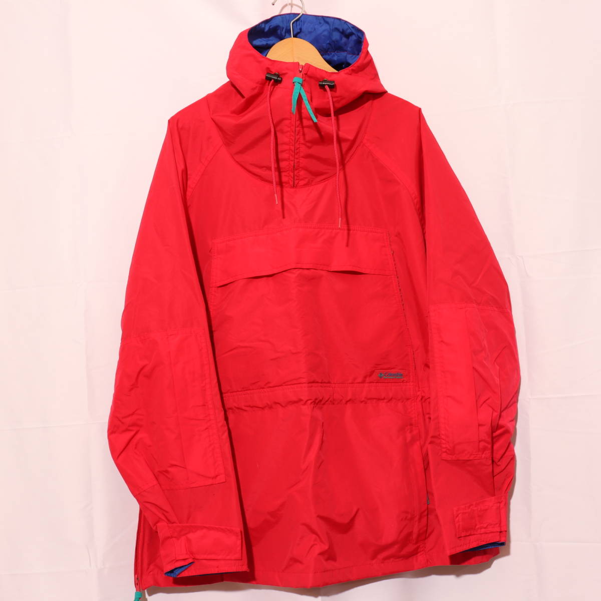 L/古着 コロンビア 長袖 ハーフジップ ナイロン ジャケット アノラック