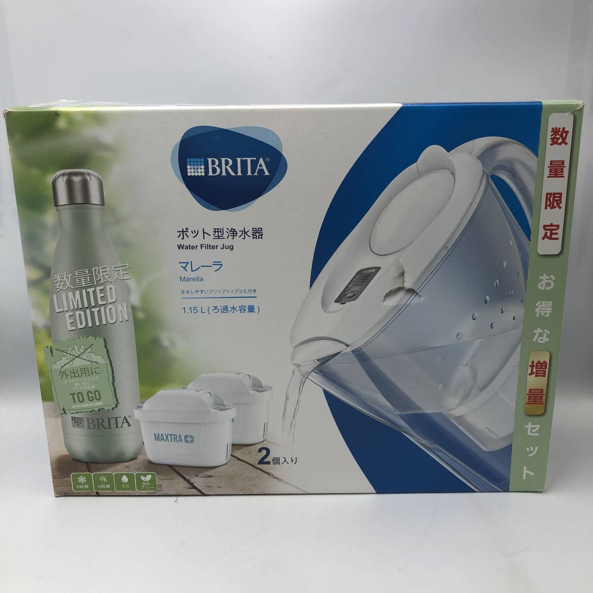 未検品】ブリタ 浄水器 ポット ろ過水容量 1 15L(全容量 2 4L 未検品】ブリタ 浄水器 ポット ろ過水容量 1 15L(全容量 2 4L