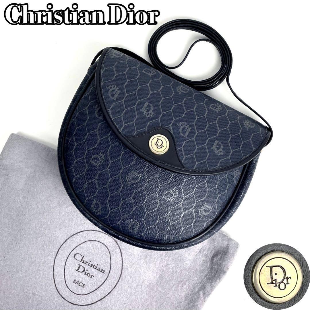 極美品 Christian Dior ディオール ショルダーバッグ トロッター金具